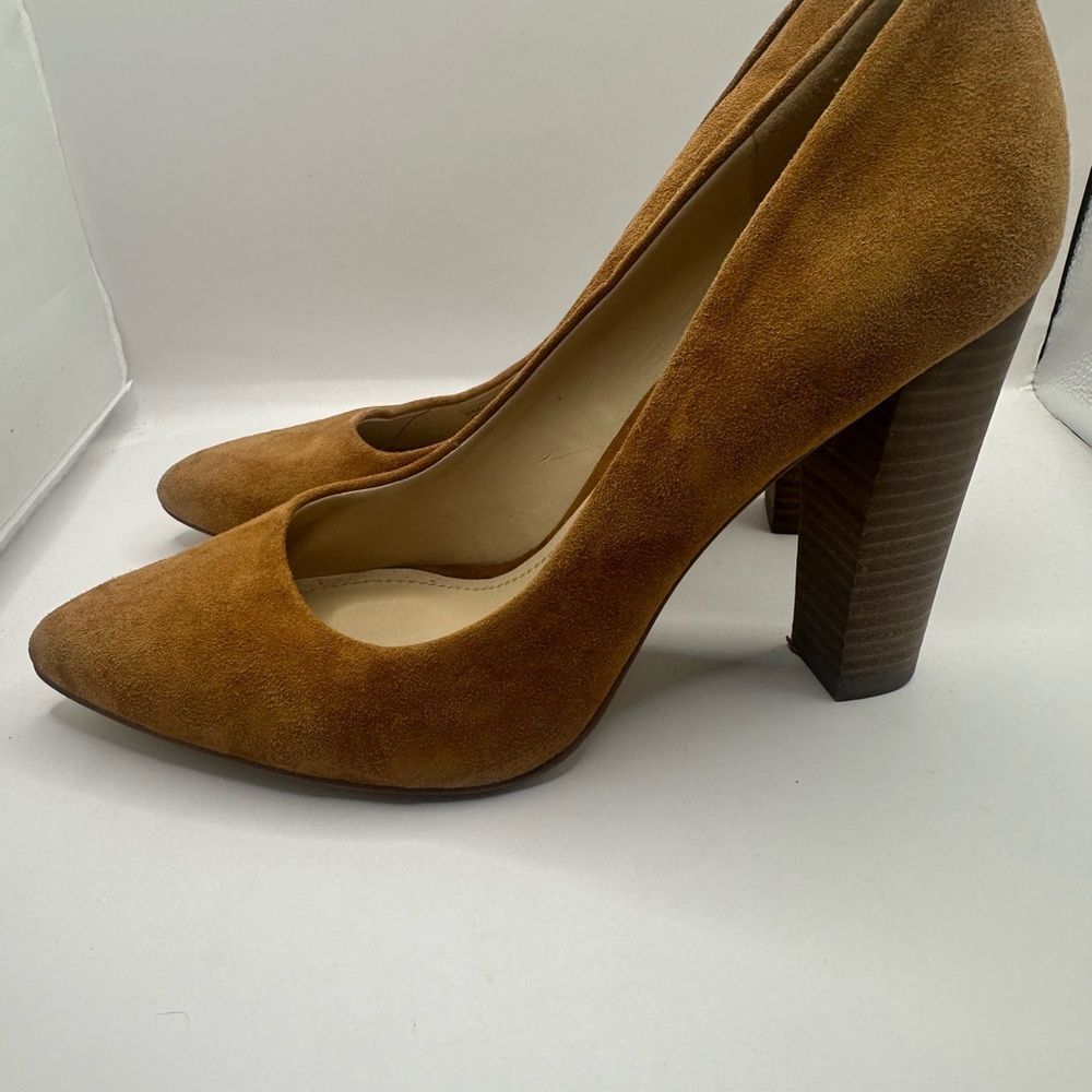BCBG Generation Clarice-x Brown Suede Leather Pumps Size 8 - Picture 5 of 11